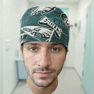 Philadelphia Eagles Scrub Cap - Green Team Logo